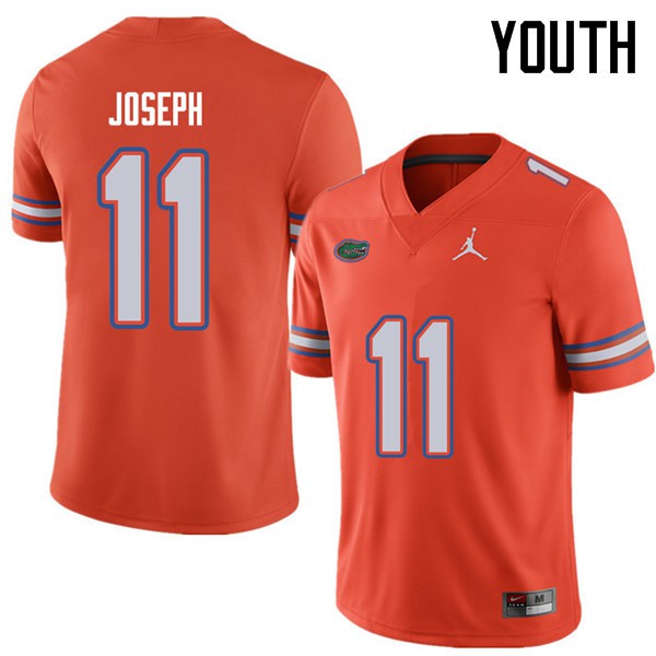 Jordan Brand Youth #11 Vosean Joseph Florida Gators College Football Jerseys Orange